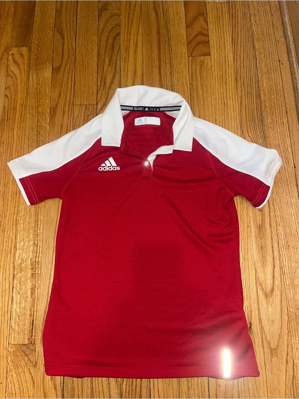 adidas Red and White Short Sleeve Polo Shirt - Women’s